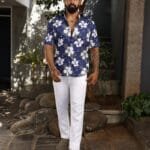 Blue & White Floral Designer Shirt