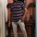 Blue & Red Striped Tee