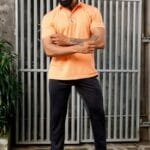 Orange Pique Cotton Tee