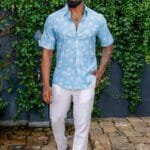 Emerald Printed Cotton Shirt