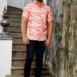 Stretch Floral Printed Cotton Shirt