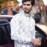 Silver Designer Long Sleeve Shirt