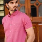 Casual Pink Linen Shirt