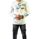 White Printed Long Sleeve Tee