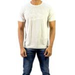 Round Collar White Designer Tee